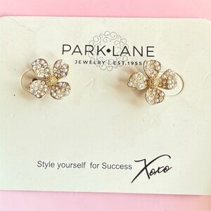 Park Lane Crystal Gold Floral Earrings